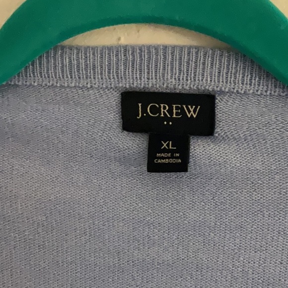 J. Crew Men’s Merino Wool-Blend Crewneck Sweater, Size XL, Light Blue - Picture 5 of 6